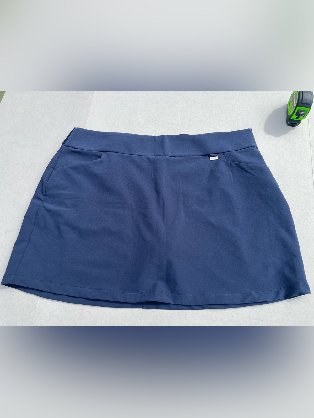 Greg Norman PlayDry Women’s XL Golf Skort Navy Blue Stretch Skirt Pockets 17”